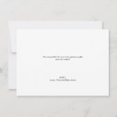 Modern Handlettering Custom foto Baby shower Bedankkaart (Achterkant)