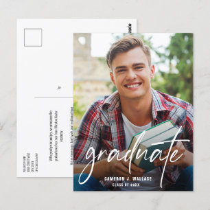 Modern Handlettering Script Afstuderen Foto Briefkaart