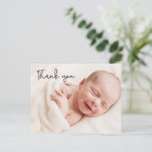 Modern Handlettering Script Baby Photo shower Briefkaart (Staand voorkant)