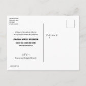 Modern handletterscript Afstuderen aangepaste foto Aankondigingskaart (Achterkant)