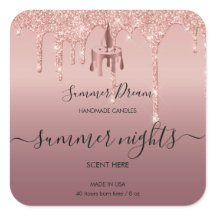 Modern Handmade Honey Wax Candle Label