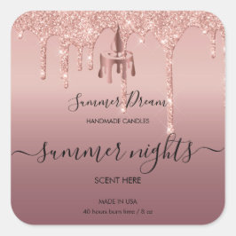 Modern Handmade Honey Wax Candle Label