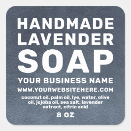 Modern Handmade Lavender Soap Dark Blue Ombre Vierkante Sticker