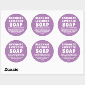 Modern Handmade Lavender Soap Paars Ronde Sticker (Vel)