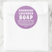 Modern Handmade Lavender Soap Paars Ronde Sticker (Tas)
