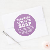 Modern Handmade Lavender Soap Paars Ronde Sticker (Envelop)