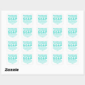 Modern Handmade Lavender Soap Turquoise Blue White Vierkante Sticker (Vel)