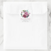 Modern Handmatige handmatige Floral Bouquet Return Vierkante Sticker (Tas)