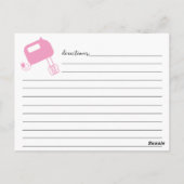 Modern handmatige, met letters uitgeruste roze whi briefkaart (Achterkant)
