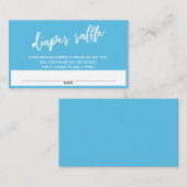 Modern Handschrift Blauwe Luier Raffle Ticket Informatiekaartje (Voorkant / Achterkant)