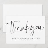 Modern handschrift borstel schrift bedankkaart (Voorkant / Achterkant)