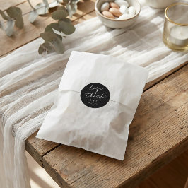 Modern handschrift bruiloft gunst ronde sticker