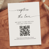 Modern handschrift Capture the Love QR-code Informatiekaartje