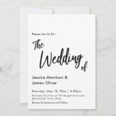 Modern handschrift Eenvoudige huwelijksuitnodiging Kaart (Voorkant)