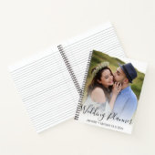 Modern handschrift foto weddingplanner notitieboek (Binnen)
