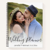 Modern handschrift foto weddingplanner notitieboek (Voorkant)