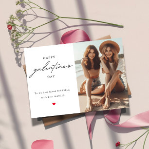 Modern handschrift   Galentine's Day Foto Feestdagenkaart