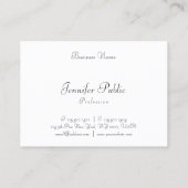 Modern Handschrift Leuk Roos Gouden Kleur Sjabloon Visitekaartje (Achterkant)