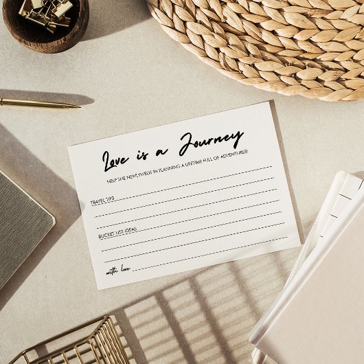 Modern Handschrift Liefde is een Journey Vrijgezel Advieskaart
