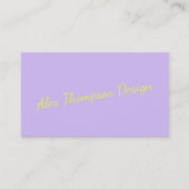 Modern handschrift met Bright Lavender Chartreuse Visitekaartje (Voorkant)