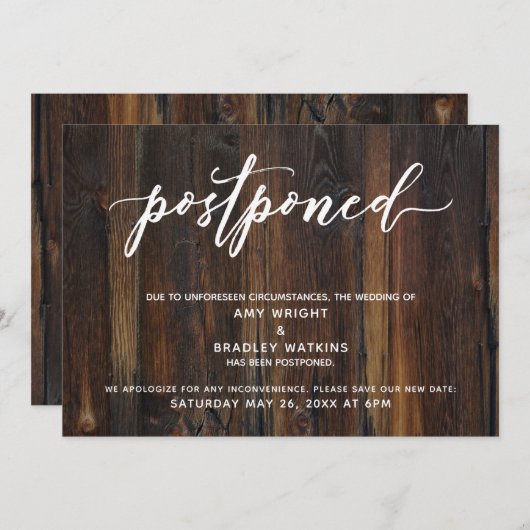 Modern handschrift met uitgestelde weddenschap Rus Kaart (Voorkant / Achterkant)