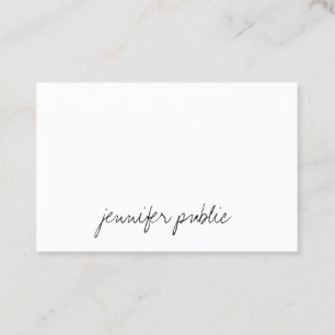 Modern handschrift Script Eenvoudig Elegant Plain Visitekaartje