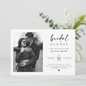 Modern handschrift script foto Vrijgezellenfeest Kaart (Staand voorkant)