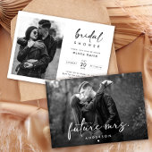 Modern handschrift script foto Vrijgezellenfeest Kaart