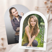 Modern handschrift Script Photo Arched Afstuderen Kaart