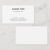 Modern handschrift script tekst eenvoudige Sjabloo Visitekaartje (Voorkant / Achterkant)