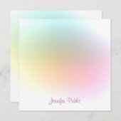 Modern handschrift script trendy kleurrijke Sjablo Notitiekaartje (Voorkant / Achterkant)