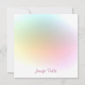 Modern handschrift script trendy kleurrijke Sjablo Notitiekaartje (Voorkant)