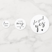 Modern handschrift script Vrijgezellenfeest decor Confetti (Voorkanten)