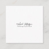 Modern handschrift Trendy Eenvoudig Zwart & Wit Informatiekaartje (Voorkant)