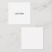 Modern handschrift Trendy Eenvoudig Zwart & Wit Informatiekaartje (Voorkant / Achterkant)