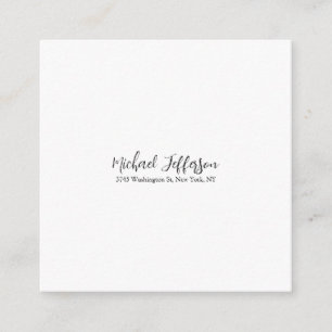 Modern handschrift Trendy Eenvoudig Zwart & Wit Informatiekaartje