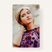 Modern handschrift twee foto's afstuderen badge (Achterkant)