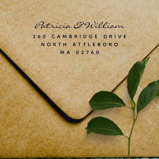 Modern Handschrift Twee namen Retouradres Zelfinktende Stempel