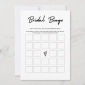 Modern Handschrift Vrijgezellenfeest Bingo Game Ka Kaart (Voorkant)