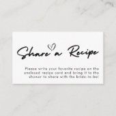 Modern handschrift Vrijgezellenfeest Recept Aanvra Informatiekaartje (Voorkant)