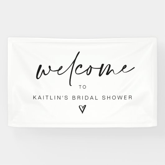 Modern handschrift Weddenschap Vrijgezellenfeest W Spandoek (Horizontaal)