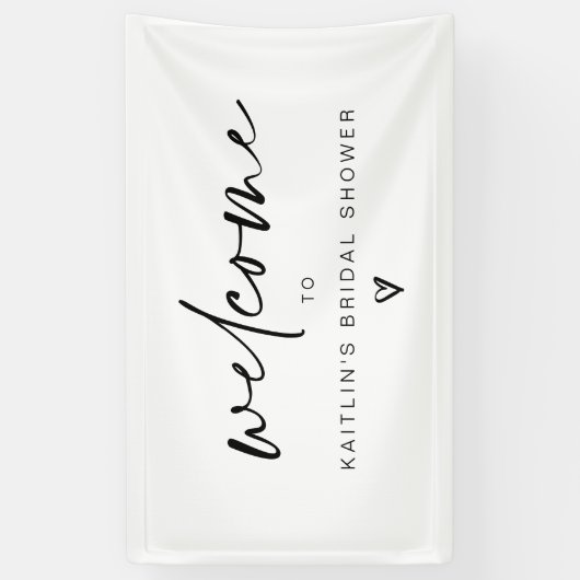 Modern handschrift Weddenschap Vrijgezellenfeest W Spandoek (Verticaal)