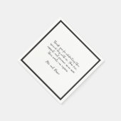 Modern Handwritten Note Minimalist Wedding Servet (Hoek)