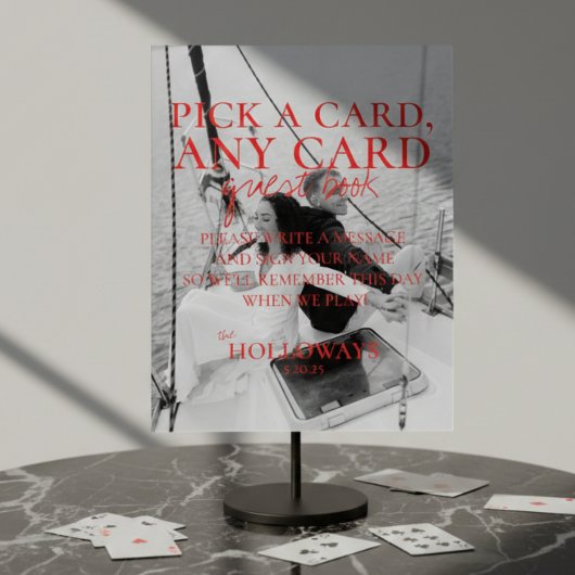 Modern Handwritten Overlay Photo Wedding Acryl Bord