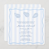 Modern Handwritten Oyster Roast Coed Bridal Shower Kaart (Voorkant / Achterkant)