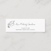 Modern Handwritten Script Graduate Name Card Mini Visitekaartje (Voorkant)