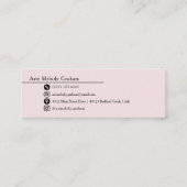 Modern Handwritten Script Graduate Name Card Mini Visitekaartje (Achterkant)