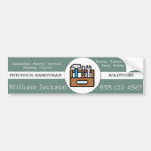 Modern handyman bouw custom logo bumpersticker (Voorkant)