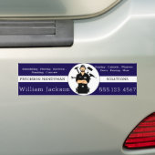 Modern handyman bouw custom logo bumpersticker (Op auto)