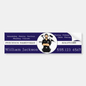 Modern handyman bouw custom logo bumpersticker (Voorkant)